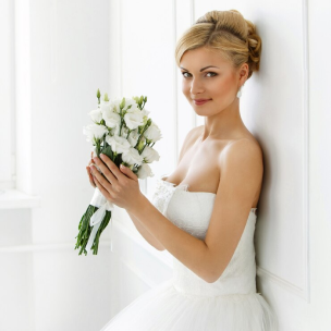 Bride with bouquet